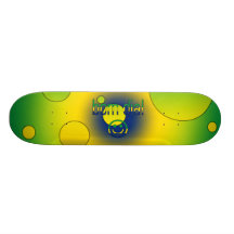 ¡Diámetro de Bom! La bandera del Brasil colorea ar Tabla De Patinar