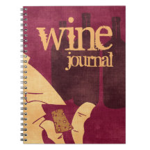 Diario Savoring del vino Libros De Apuntes Con Espiral