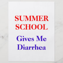 Diarrea de la escuela de verano tarjetones