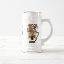 Días de fiesta del pan de jengibre del navidad taza de café