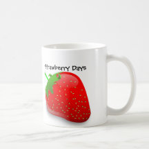 Días de la fresa tazas de café