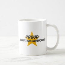 Dibujante orgulloso de la animación tazas de café