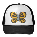 Dibujo animado anaranjado de la mariposa gorras de camionero