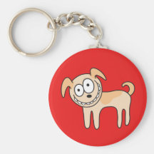 Dibujo animado animal de perrito de los niños lind llavero personalizado