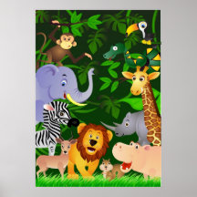 Dibujo animado animal posters