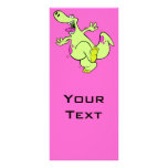 dibujo animado de baile brillante tonto del dinosa tarjetas publicitarias