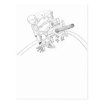 Dibujo animado de BMX Tarjetas Postales