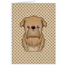 Dibujo animado de Bruselas Griffon Tarjetas