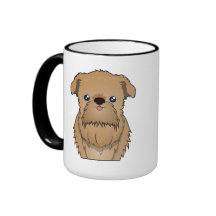 Dibujo animado de Bruselas Griffon Taza
