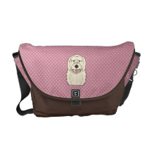 Dibujo animado de Goldendoodle Bolsa Messenger