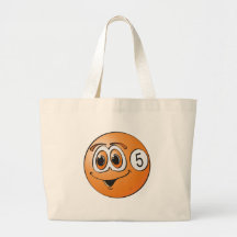 Dibujo animado de la bola de piscina cinco bolsa