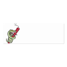 Dibujo animado de la dinamita de la serpiente del  tarjetas de visita
