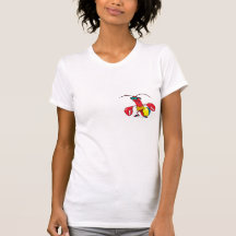 dibujo animado de la langosta de la playa que va d camisetas
