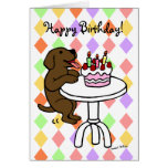 Dibujo animado de Labrador del chocolate de la tor Tarjetón