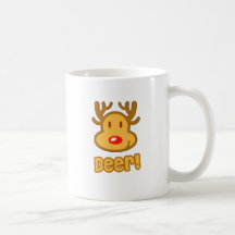 Dibujo animado de los ciervos del bebé taza