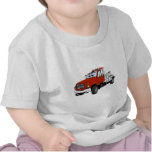 Dibujo animado de plata rojo de la grúa camiseta