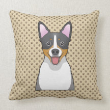 Dibujo animado de Terrier de rata Almohadas