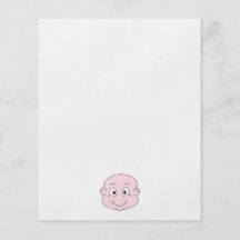 Dibujo animado de un bebé lindo, sonriendo flyer a todo color