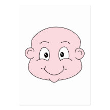 Dibujo animado de un bebé lindo, sonriendo tarjeta de visita