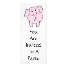 Dibujo animado de un elefante rosado comunicado personalizado