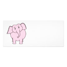 Dibujo animado de un elefante rosado comunicado personal  