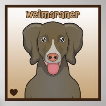 Dibujo animado de Weimaraner Impresiones