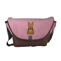 Dibujo animado de Yorkie Bolsas De Mensajeria