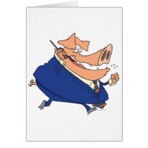 dibujo animado del cerdo del patán de los asuntos  tarjetas