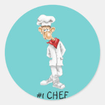 Dibujo animado del cocinero con refranes divertido etiquetas  