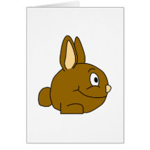 Dibujo animado del conejo de Brown Felicitación