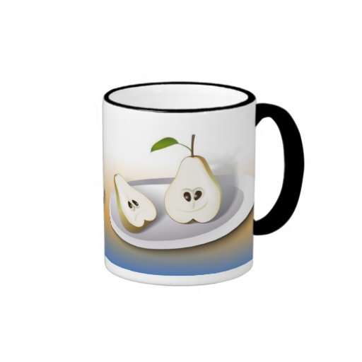 Dibujo animado del corte de la pera taza