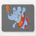 dibujo animado del elefante del baloncesto alfombrillas de ratones
