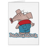 dibujo animado del extremo del elefante del badonk felicitaciones