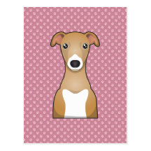 Dibujo animado del galgo italiano postales