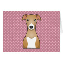 Dibujo animado del galgo italiano tarjeton