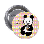 Dibujo animado del helado de la panda de Kawaii Pins