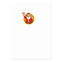 Dibujo animado del navidad del padre de Papá Noel Tarjetas De Visita