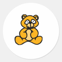 Dibujo animado del oso del bebé etiquetas  