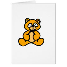 Dibujo animado del oso del bebé tarjetón