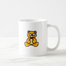 Dibujo animado del oso del bebé taza de café