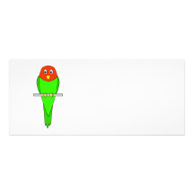 Dibujo animado del Parakeet. Pájaro en una perca Anuncio