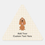 Dibujo animado del perro de Brown. Perro Colcomanias Trianguladas