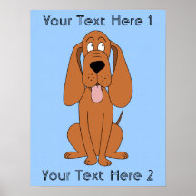 Dibujo animado del perro de Brown. Perro Posters