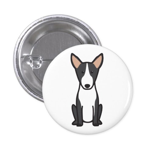 Dibujo animado del perro de bull terrier pin de Zazzle.es