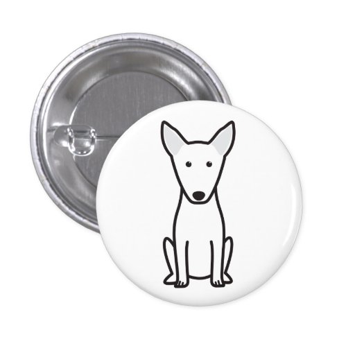 Dibujo animado del perro de bull terrier pins de Zazzle.es