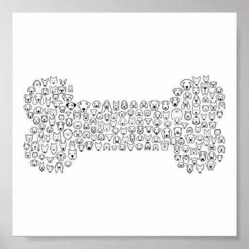 Dibujo animado del perro del HUESO Posters | Zazzle Dibujo animado del perro del HUESO Posters | Zazzle