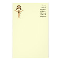 Dibujo animado del perro papelería personalizada