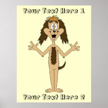 Dibujo animado del perro poster