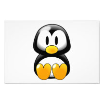 Dibujo animado del pingüino del bebé fotografias