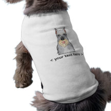 Dibujo animado del Schnauzer personalizado Ropa De Perros